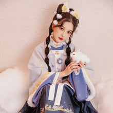Load image into Gallery viewer, Ancient Traditional Han Dynasty Princess Costumes Autumn Winter Chinese Style Women Hanfu Dress Floral Embroidery 3 Piece Sets
