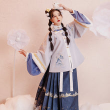 Load image into Gallery viewer, Ancient Traditional Han Dynasty Princess Costumes Autumn Winter Chinese Style Women Hanfu Dress Floral Embroidery 3 Piece Sets