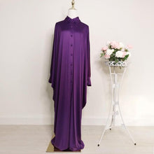 Load image into Gallery viewer, Asian Women's Clothing Dubai Saudi Arabia Solid Color Bat-sleeved Burqa Cardigan Muslim Ramadan Prayer Clothes Without Turban