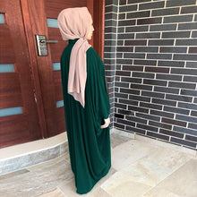 Load image into Gallery viewer, Asian Women's Clothing Dubai Saudi Arabia Solid Color Bat-sleeved Burqa Cardigan Muslim Ramadan Prayer Clothes Without Turban