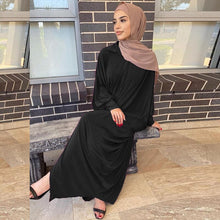 Load image into Gallery viewer, Asian Women's Clothing Dubai Saudi Arabia Solid Color Bat-sleeved Burqa Cardigan Muslim Ramadan Prayer Clothes Without Turban