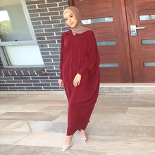 Load image into Gallery viewer, Asian Women's Clothing Dubai Saudi Arabia Solid Color Bat-sleeved Burqa Cardigan Muslim Ramadan Prayer Clothes Without Turban