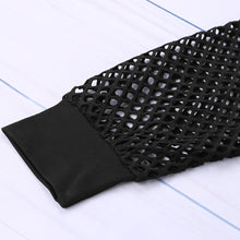 Load image into Gallery viewer, Black Hoodies for Women 2020 Hollow Out Crop Tops Mesh Fishnet Short Sweatshirt Long Sleeve Summer Tops and Pullovers Shirts
