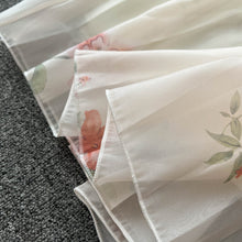 Load image into Gallery viewer, Casual Midi Dress Y2k Summer Spring Fashion Design Women Runway High Street Vintage Flowers Print Lantern Sleeve Belt Vestidos