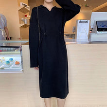 Load image into Gallery viewer, Casual Women's Dresses Design Loose Party Dress Woman Clothes Lazy Sweater Female Elegant Knitted Robe Autumn Oversize Vestidos