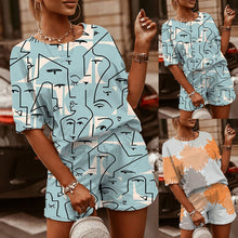 Load image into Gallery viewer, Casual Women's Tracksuit Suit Sportswear Women T-shirt Shorts Tracksuits Sets Female Summer Casual Short Pants Matching Sets