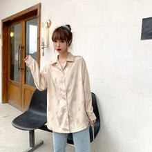 Load image into Gallery viewer, Chic Women Floral Shirt Female Korean Long Sleeves Blouses Office Ladies Casual Tops And Shirts