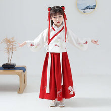 Load image into Gallery viewer, Children Top + Skirt Hanfu Oriental Chinese Style Retro Hanfu Cosplay Kids Tang Suit Princess Traditional Chinese Girl Dress
