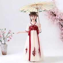 Load image into Gallery viewer, Children Top + Skirt Hanfu Oriental Chinese Style Retro Hanfu Cosplay Kids Tang Suit Princess Traditional Chinese Girl Dress