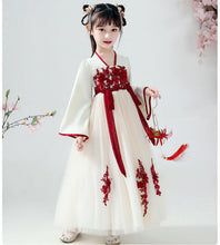 Load image into Gallery viewer, Children Top + Skirt Hanfu Oriental Chinese Style Retro Hanfu Cosplay Kids Tang Suit Princess Traditional Chinese Girl Dress