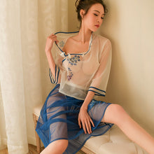 Load image into Gallery viewer, Chinese Ancient Clothing Fairy Princess Sleepwear Babydoll Lingerie Nightwear Set Transparent Hot Sexy Party Costume Tang Hanfu