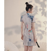 Load image into Gallery viewer, Chinese Qipao Improved Cheongsam 2021 New Female Summer Young Girl National Trend Women's Small Short National Style Dress