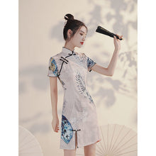 Load image into Gallery viewer, Chinese Qipao Improved Cheongsam 2021 New Female Summer Young Girl National Trend Women's Small Short National Style Dress