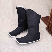 Load image into Gallery viewer, Chinese Traditional Hanfu Bow Boots For Men&Women Cloth Boots Hanfu Shoes Couples Black Hanfu Soap Boots For Men Women 35-44#