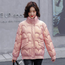 Load image into Gallery viewer, Cotton Padded Jacket Women Winter Bright Outerwear & Coats Solid Zip Up Thick Oversize Jackets for Women