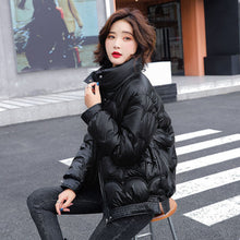 Load image into Gallery viewer, Cotton Padded Jacket Women Winter Bright Outerwear & Coats Solid Zip Up Thick Oversize Jackets for Women