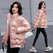Load image into Gallery viewer, Cotton Padded Jacket Women Winter Bright Outerwear & Coats Solid Zip Up Thick Oversize Jackets for Women