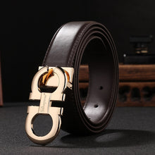 Load image into Gallery viewer, Designer Men's Genuine Leather Dress Belt Alloy Pin Buckle Belt For Men  Business Men Belt Fancy Fashion Jeans Belt