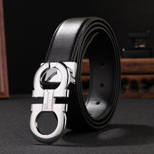 Load image into Gallery viewer, Designer Men's Genuine Leather Dress Belt Alloy Pin Buckle Belt For Men  Business Men Belt Fancy Fashion Jeans Belt