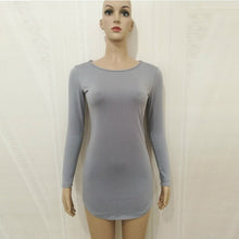 Load image into Gallery viewer, Dresses Women Basic Sexy O-Neck Long Sleeves Mini Dress Female Party Robe Female Clothing Elegant Streetwear for Woman Fashion