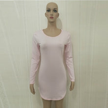 Load image into Gallery viewer, Dresses Women Basic Sexy O-Neck Long Sleeves Mini Dress Female Party Robe Female Clothing Elegant Streetwear for Woman Fashion
