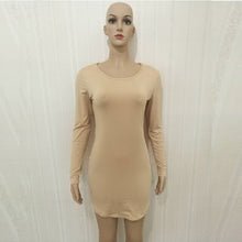 Load image into Gallery viewer, Dresses Women Basic Sexy O-Neck Long Sleeves Mini Dress Female Party Robe Female Clothing Elegant Streetwear for Woman Fashion
