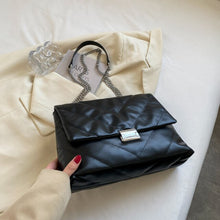 Load image into Gallery viewer, Embroidery Thread Big PU Leather Crossbody Bags for Women 2022 Hit Trend Branded Trending Chain Side Bag Shoulder Handbags