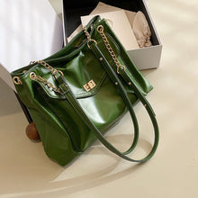 Load image into Gallery viewer, Embroidery Thread Big PU Leather Crossbody Bags for Women 2022 Hit Trend Luxury Brand Fashion Chain Side Bag Shoulder Handbags