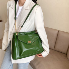 Load image into Gallery viewer, Embroidery Thread Big PU Leather Crossbody Bags for Women 2022 Hit Trend Luxury Brand Fashion Chain Side Bag Shoulder Handbags