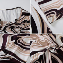 Load image into Gallery viewer, Fashion Whirlpool Water Ripple Women's Dress Summer Fall Print Single Shoulder Woman Bodycon Dresses Mini Dress Sexy Streetwear