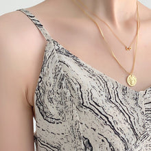 Load image into Gallery viewer, French Print Ink Sling Dress Women Sexy Inner V-neck Temperament Chiffon Slimming A-line Backless Dress Slit Suspender Dresses