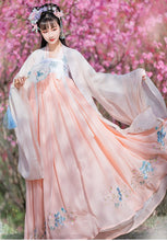 Load image into Gallery viewer, Fuling embroidered Hanfu women's full-chested waist skirt big sleeve shirt heavy industry embroidery traditional Chinese Hanfu