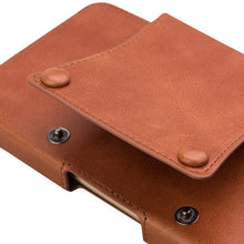 Load image into Gallery viewer, Genuine Leather Phone Pouch Cover For iPhone 13 12 11 Pro 12 XS X XR Business Pocket Waist Bags Holster Belt Clip Case Qialino