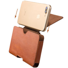 Load image into Gallery viewer, Genuine Leather Phone Pouch Cover For iPhone 13 12 11 Pro 12 XS X XR Business Pocket Waist Bags Holster Belt Clip Case Qialino