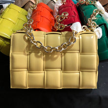 Load image into Gallery viewer, Golden Metal Chain PU Crossbody Messenger Bags Luxury Women Bags Designer Female Trend Plaid Shoulder Bag Lady Purse and Handbag