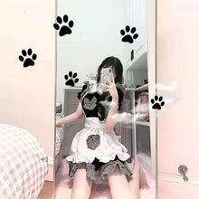 Load image into Gallery viewer, Gothic Lolita Maid Lingerie Halloween Costumes for Women Plus Size Black White Apron Maid Outfit Japanese Kawaii Party Dress New