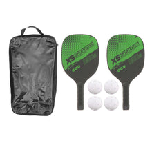 Load image into Gallery viewer, 2 Pickleball Paddles, Wood Material, Pickleball Set of 4 Balls and 1 Pickleball Bag