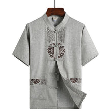 Load image into Gallery viewer, Hanfu Linen Shirts Men Wushu Traditional Chinese Pants Qing Dynasty Clothing For Pantalon Wing Chun Roupa Oriental Kung Fu Suit
