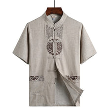 Load image into Gallery viewer, Hanfu Linen Shirts Men Wushu Traditional Chinese Pants Qing Dynasty Clothing For Pantalon Wing Chun Roupa Oriental Kung Fu Suit