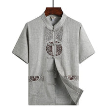 Load image into Gallery viewer, Hanfu Linen Shirts Men Wushu Traditional Chinese Pants Qing Dynasty Clothing For Pantalon Wing Chun Roupa Oriental Kung Fu Suit