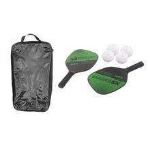 Load image into Gallery viewer, 2 Pickleball Paddles, Wood Material, Pickleball Set of 4 Balls and 1 Pickleball Bag