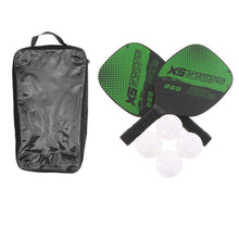 Load image into Gallery viewer, 2 Pickleball Paddles, Wood Material, Pickleball Set of 4 Balls and 1 Pickleball Bag