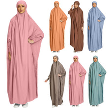 Load image into Gallery viewer, Hooded Abaya Muslim Women Prayer Garment Hijab Dress Arabic Robe Overhead Kaftan Khimar Jilbab Eid Ramadan Gown Islamic Clothes
