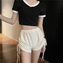 Load image into Gallery viewer, Hot Girls Sexy Drawstring Tie Sports Casual Shorts Women's Summer Thin Shorts Workout High Waist Short Pants Stretch Waist