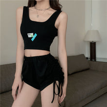 Load image into Gallery viewer, Hot Girls Sexy Drawstring Tie Sports Casual Shorts Women's Summer Thin Shorts Workout High Waist Short Pants Stretch Waist