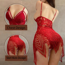 Load image into Gallery viewer, Hot Sexy Lingerie Pajamas Nightdress Women'S Babydoll Summer Lace Suspender Nightdress Panties Two-Piece Sexy Woman Night Dress