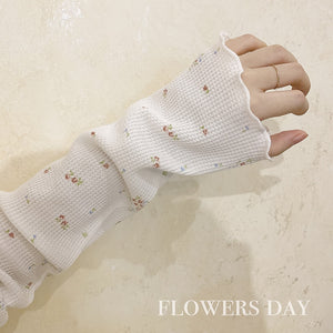 Japaneese Vintage Print Flower Tops Long Sleeve Fungus Edge Sweet Cute T-shirts Spring Mori Girls O-neck Fresh Tees Spring
