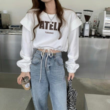 Load image into Gallery viewer, Korean Style Letter Print O Neck Sweatshirts Women Loose Casual Long Sleeve Pullover Hoodies Women Autumn 2022 New Fashion Tops
