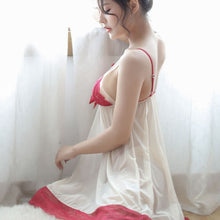 Load image into Gallery viewer, Lace Nightgowns Gown Nighty Women Sleepwear Sexy Hot Erotic Night Dress Lingerie Elegant Sleepshirts Homewear See Through White