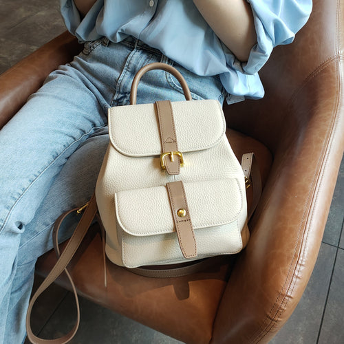 Leather Backpack Women's Bags 2022 New Trend Soft Leather Top Layer Leather Casual All-match Pure Leather Bag Small Backpack